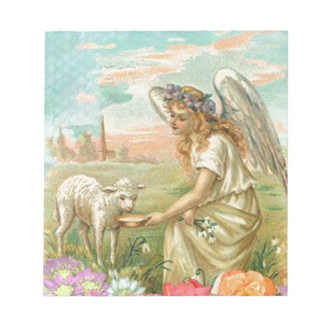 happy easter angel notepad (Front)
