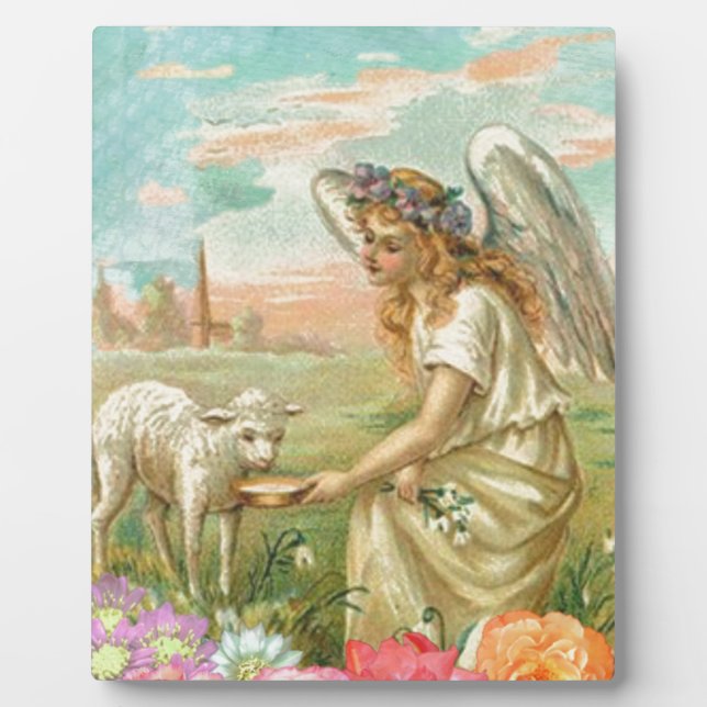 happy easter angel plaque (Front)
