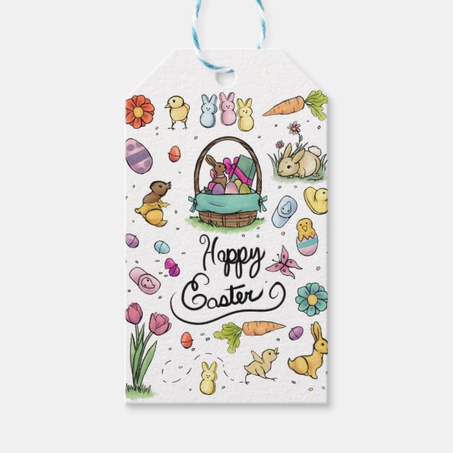Happy Easter Art Gift Tags (Front)