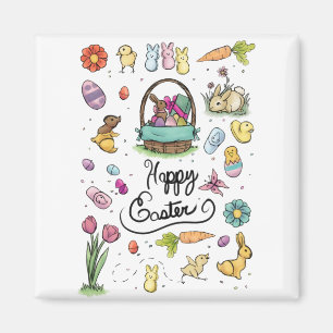 Happy Easter Art Magnet