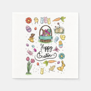 Happy Easter Art Napkin