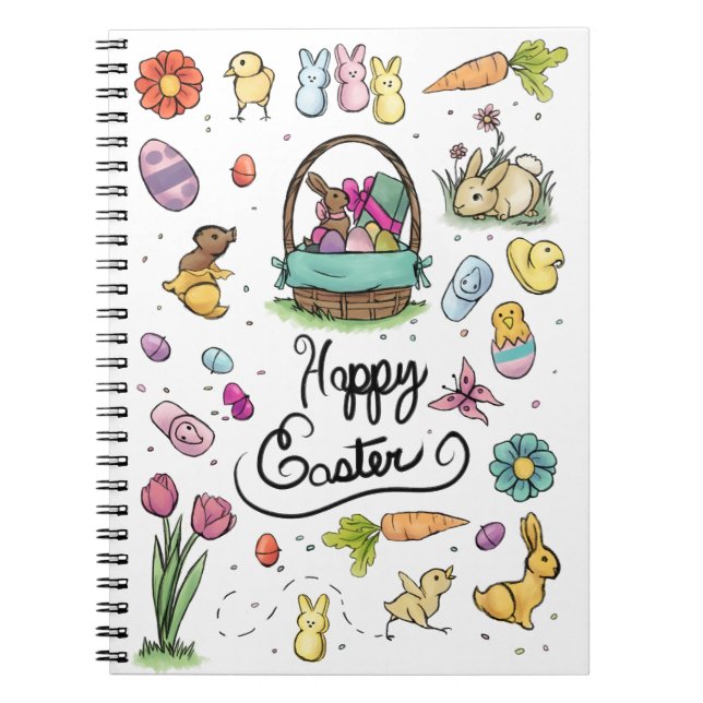 Happy Easter Art Notebook (Front)