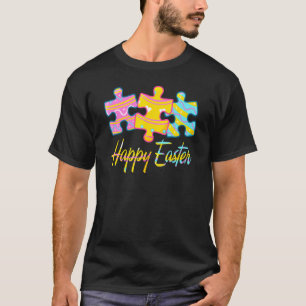 Happy Easter Autism Awareness Puzzles Women Men Ki T-Shirt