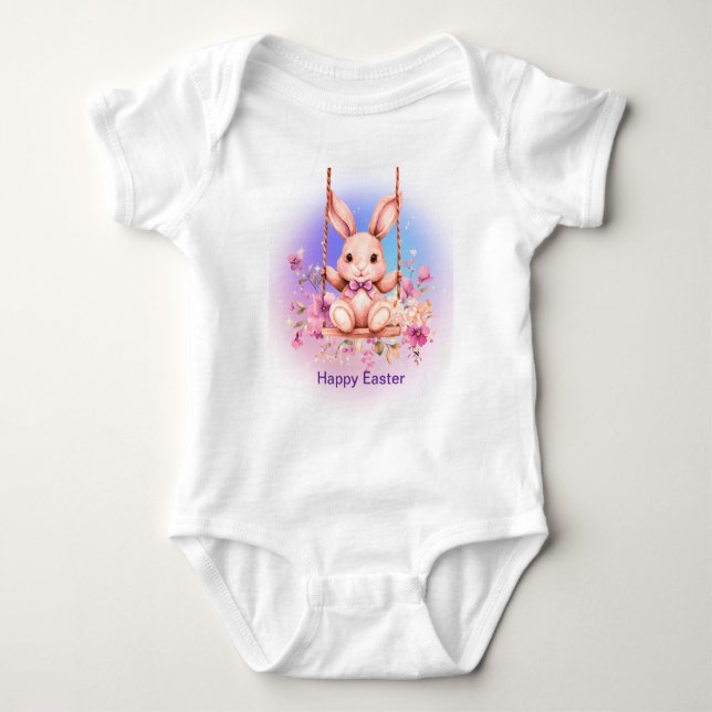 Happy Easter Baby Bodysuit (Front)