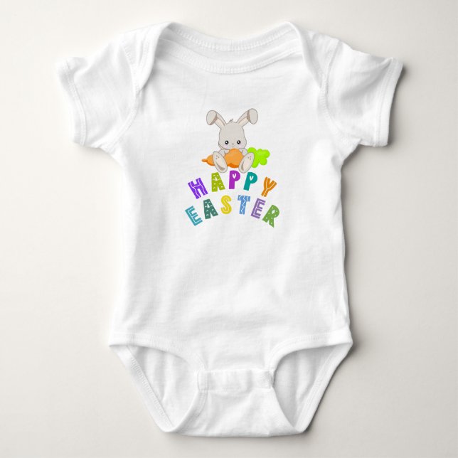 Happy Easter Baby Bodysuit (Front)
