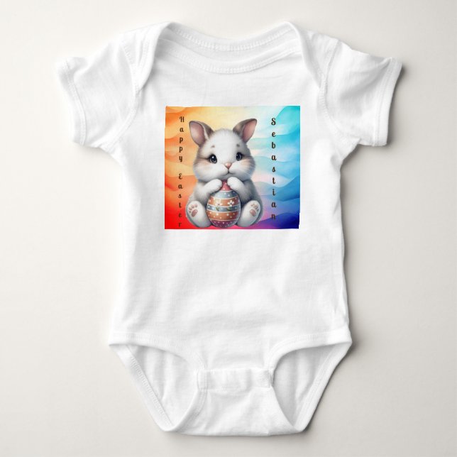 Happy Easter Baby Boy Bodysuit (Front)