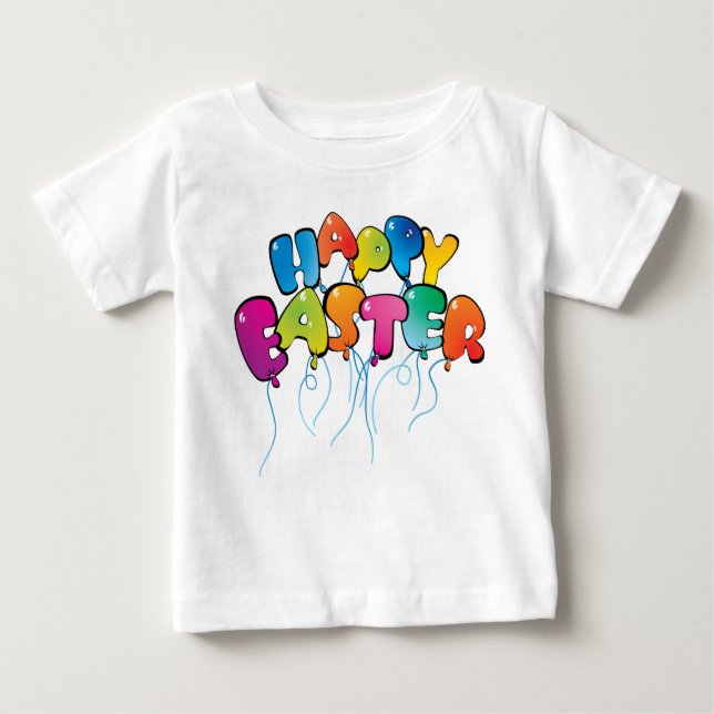 Happy Easter Balloons Baby T-Shirt (Front)