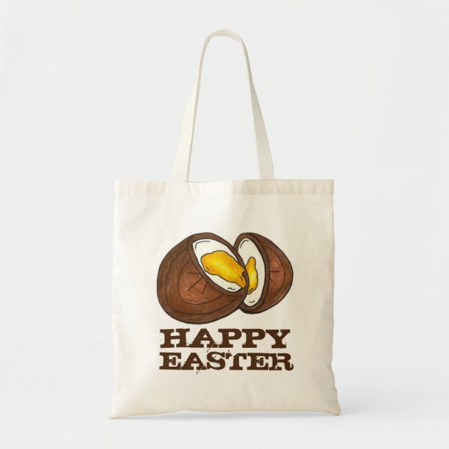 Happy Easter Basket Chocolate Cream Egg Candy Tote (Front)