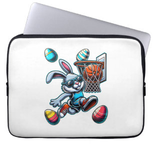 Happy Easter Basketball Boys Easter Bunny Funny Ea Laptop Sleeve