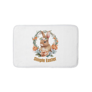 happy easter bath mat