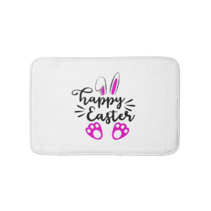 Happy easter bath mat