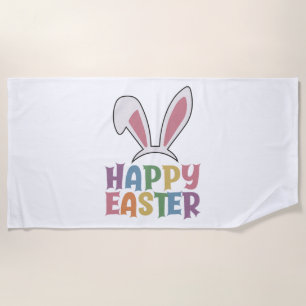 Happy Easter Beach Towel