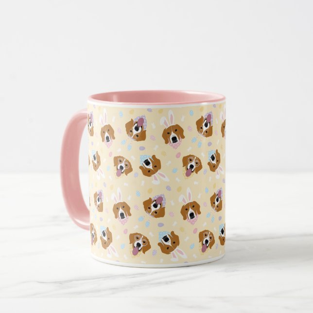 Happy Easter Beagle Dogs Mug (Front Left)