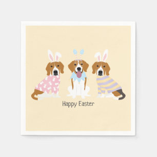 Happy Easter Beagle Dogs Napkin