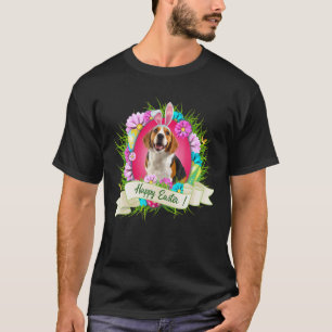 Happy Easter Beagle Wearing Bunny Ear Eggs Cool T-Shirt