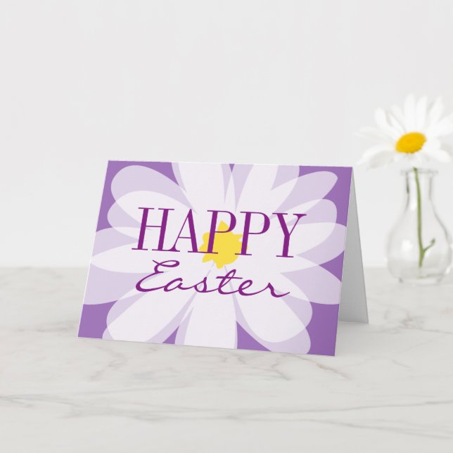Happy Easter beautiful floral greeting card (Small Plant)