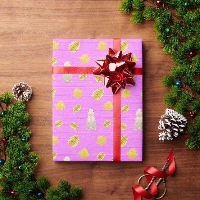 Happy Easter beautiful rabbits Wrapping Paper (Holiday Gift)