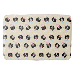 Happy Easter Bernese Mountain Dogs Bath Mat