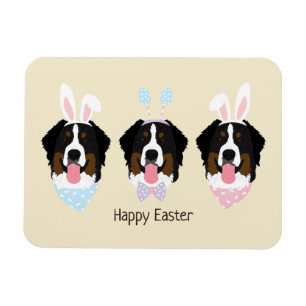 Happy Easter Bernese Mountain Dogs Magnet