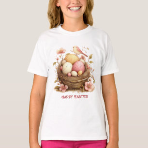 Happy Easter Bird Nest Eggs Bird T-Shirt