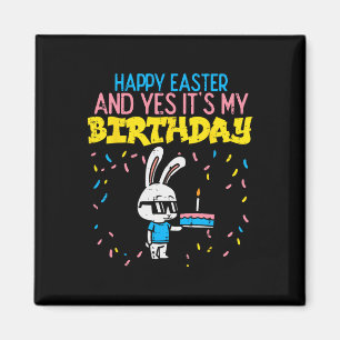 Happy Easter Birthday Bunny Cake Bday Party Boys G Magnet
