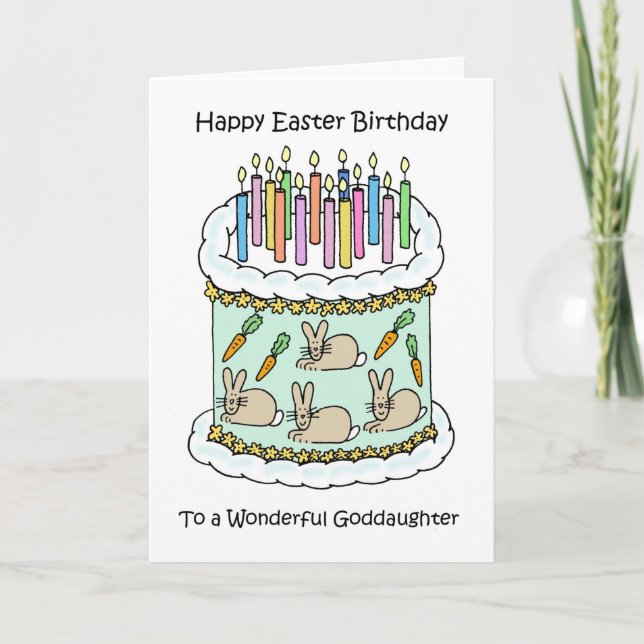 Happy Easter Birthday Goddaughter Card (Front)