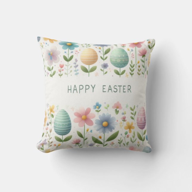 Happy Easter Blossoms Cushion (Front)
