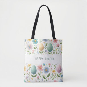 Happy Easter Blossoms Tote Bag