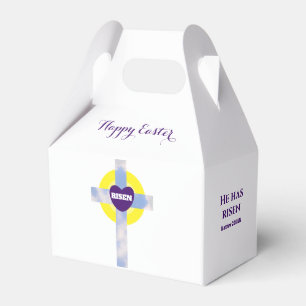 Happy Easter Blue Sky Cross Resurrection Day Favour Box
