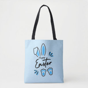 Happy Easter blue Tote Bag