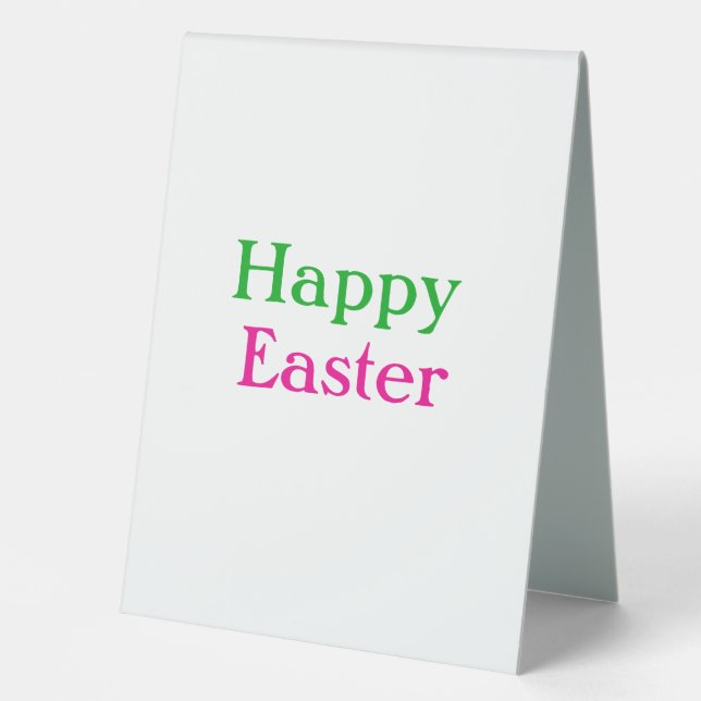 Happy easter boho green pink kids add name title (Front)