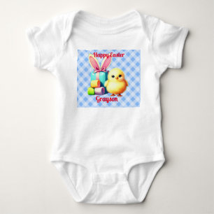 Happy Easter Boy's Baby Bodysuit