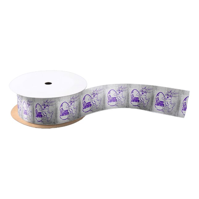 Happy Easter Brick Wall Satin Ribbon (Spool)