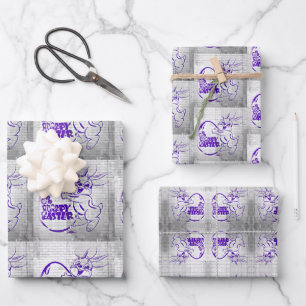 Happy Easter Brick Wall Wrapping Paper Sheet