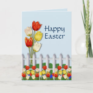Happy Easter, Bright Tulips Card