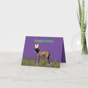 Happy Easter Brindle Great Dane Card