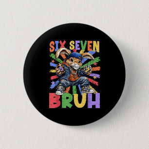 Happy Easter Bruh 6 7 Six Seven 67 Bunny Easter Eg Cm Round Badge