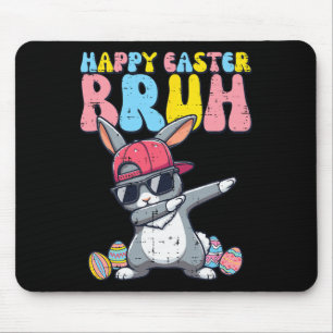 Happy Easter Bruh Bunny Dab Rabbit Dance Boys Kids Mouse Pad