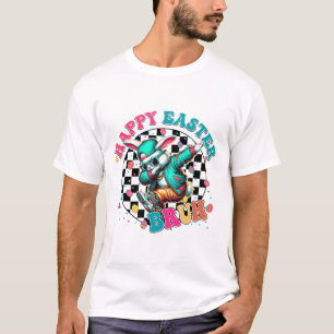 Happy Easter Bruh Dabbing Bunny Egg Hunt Kids Boys T-Shirt