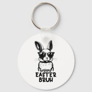 Happy Easter Bruh Funny Bunny Rabbit Easter Kids B Key Ring