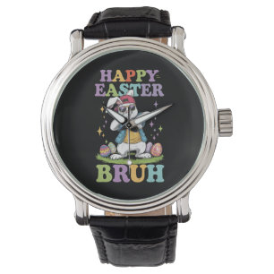 Happy Easter Bruh Funny Dabbing Bunny Rabbit Bro Watch
