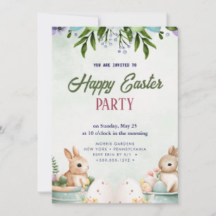 Happy Easter Brunch and Egg Hunt Invitation