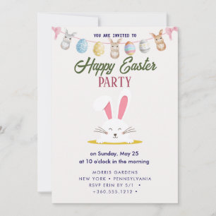 Happy Easter Brunch and Egg Hunt Invitation