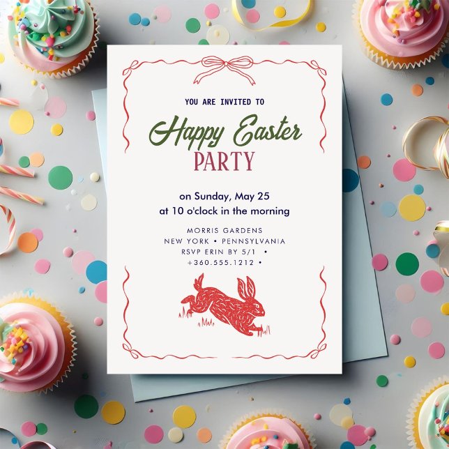 Happy Easter Brunch and Egg Hunt Invitation (Creator Uploaded)