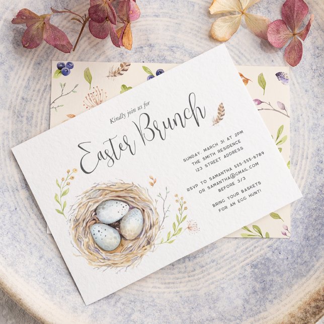 Happy Easter Brunch Watercolor Invitation (Creator Uploaded)