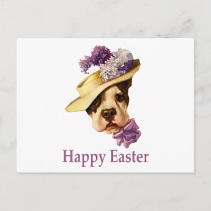 Happy Easter Bulldog Holiday Postcard