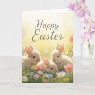 Happy easter bunnies card