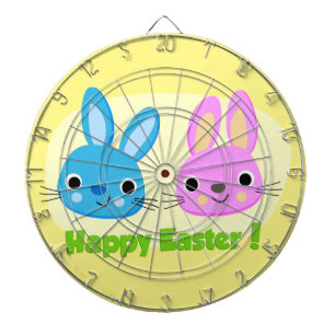 "HAPPY EASTER" BUNNIES  DARTBOARD