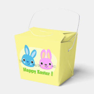 "HAPPY EASTER" BUNNIES  FAVOUR BOX
