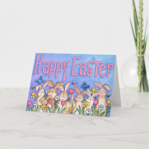 Happy Easter Bunnies - Greeting Card